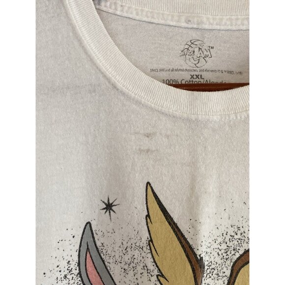 Space Jam Disney Men's White T-Shirt Size XXL 2XL Buggs, Daffy, Toon Squad Tee - Picture 6 of 15
